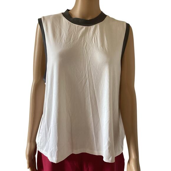 Madewell Sandwashed Ringer Mockneck boxy Tank Top XXL - Picture 1 of 7